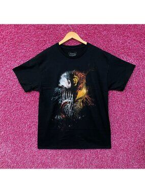 Marvel Venom Vs Carnage Battle Of the Symbiotes Graphic Split Face T-Shirt Large